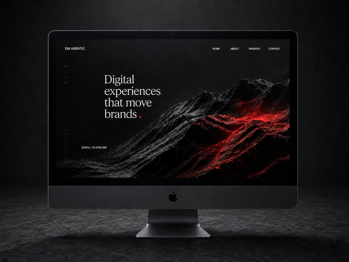 Mac mostrando una web premium
